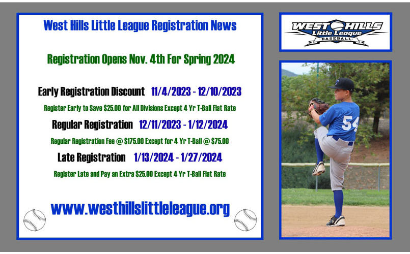 Registration News Spring Season 2024
